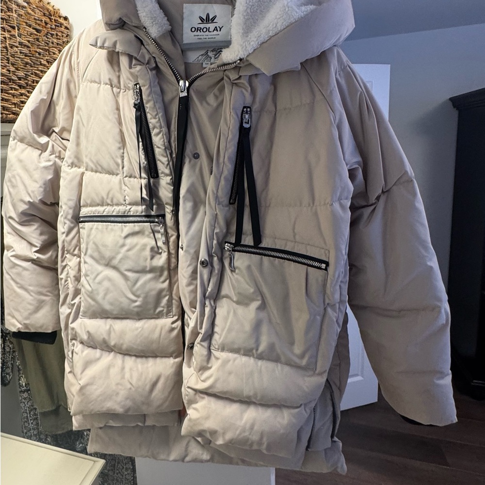 Orolay Women's Beige Puffer Jacket